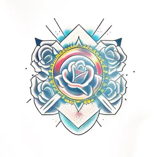 Sol cayendo en un balcón  tattoo design idea