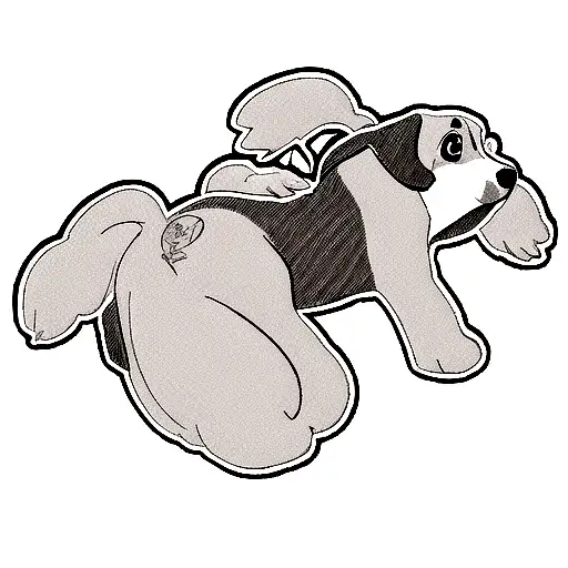 two dachshund tattoo design idea