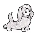 two dachshund tattoo design idea