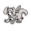 two dachshund tattoo design idea