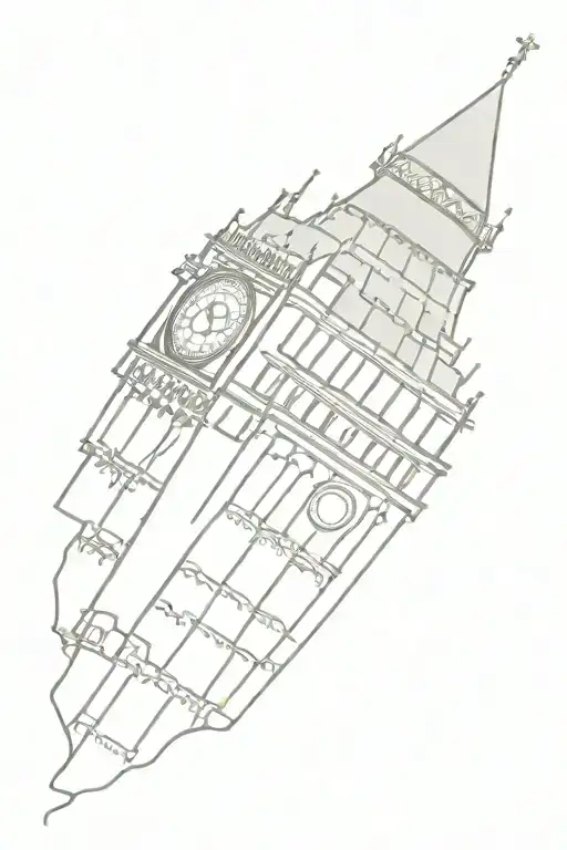big ben tattoo design idea