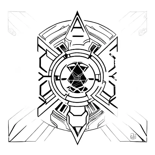 Destiny 2 video game sleeve tattoo design idea