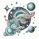 Milky way galaxy tattoo design idea
