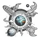 Milky way galaxy tattoo design idea