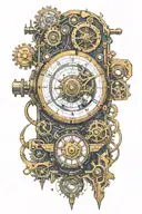 biomechanics microcircuits space steampunk weapons beautiful magic seal tattoo design idea