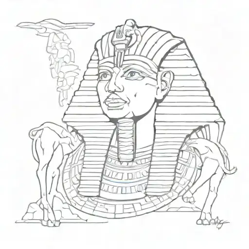 benchmark PHARAOH tattoo design idea