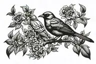 mocking bird tattoo design idea