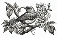 mocking bird tattoo design idea