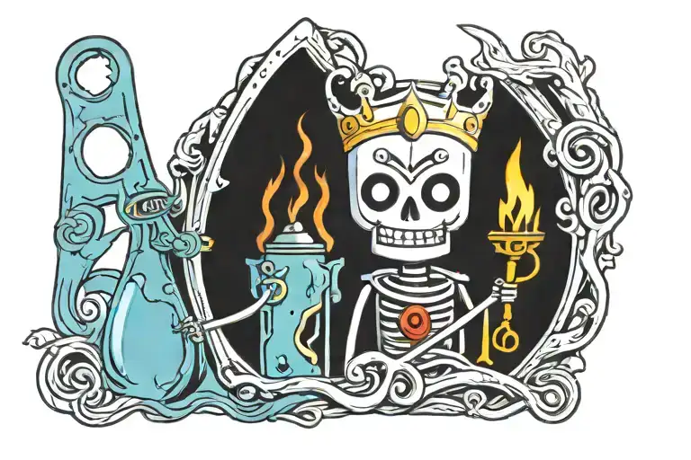 adventure time lich brat symbol tattoo design idea