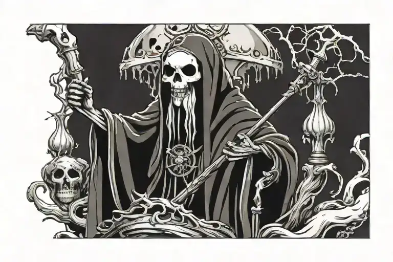 adventure time lich tattoo design idea