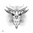 goat skull tattoo design idea