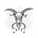 goat skull tattoo design idea
