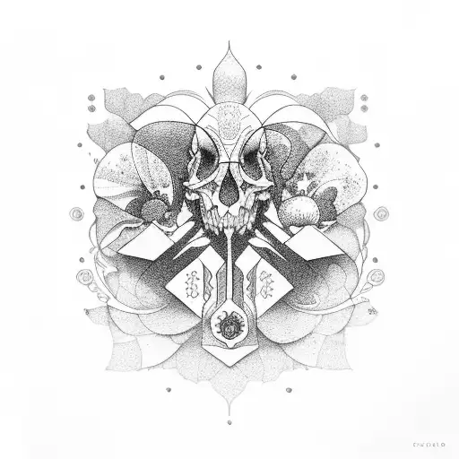 arco Artemisa flores tattoo design idea