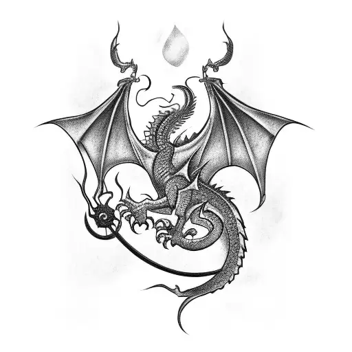 bicep half sleeve with a dragon an a castle wall on the inside of the arm tattoo design idea