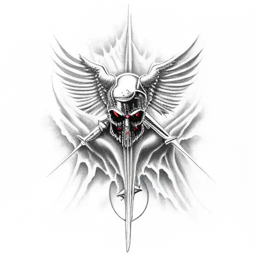 Judas Priest album cover dreamer and Deceiver tattoo design idea