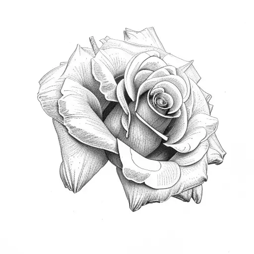 Rose violet periwinkle marigold gladioli tattoo design idea
