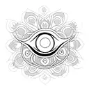 peacock , evil eye tattoo design idea