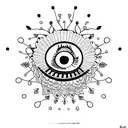 peacock , evil eye tattoo design idea