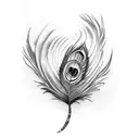peacock feather, evilceye tattoo design idea