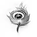 peacock feather, evilceye tattoo design idea