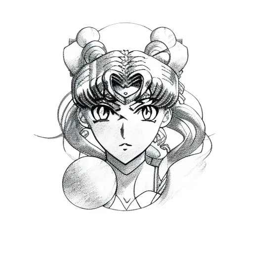 sailor moon tattoo design idea