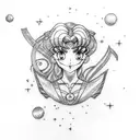 sailor moon tattoo design idea