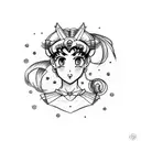 sailor moon tattoo design idea