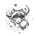 sailor moon tattoo design idea