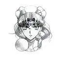 sailor moon tattoo design idea