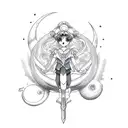 sailor moon tattoo design idea