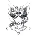 sailor moon tattoo design idea