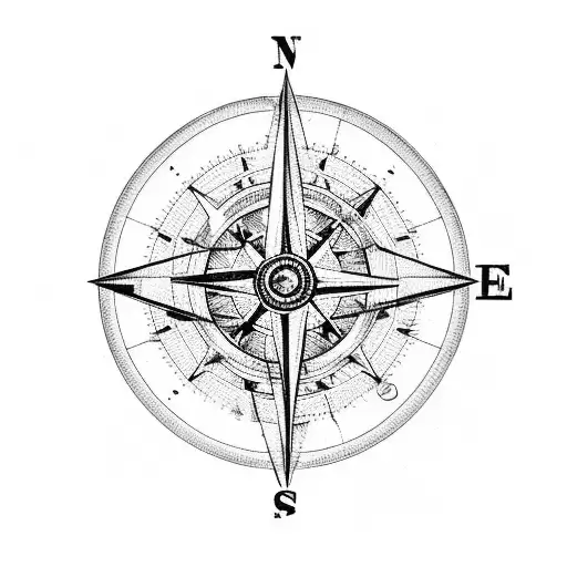 Combine a vintage camera with a compass and a world map tattoo design idea