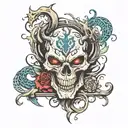 sin of wrath deadly sin with lion skull tattoo design idea