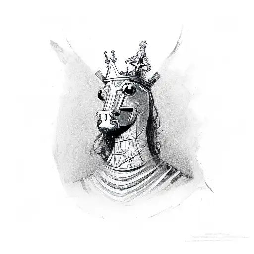 Chess King piece tattoo design idea