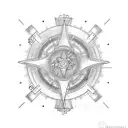 timepiece storm  tattoo design idea