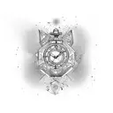 timepiece storm  tattoo design idea