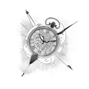 timepiece storm  tattoo design idea