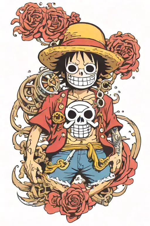 one piece anime tattoo design idea