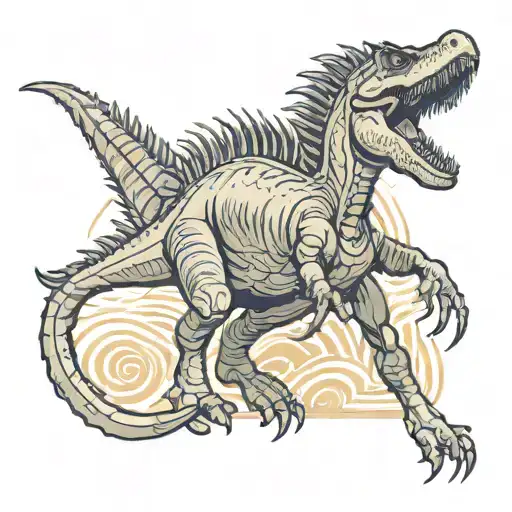 jurassic park spinosaurus tattoo design idea