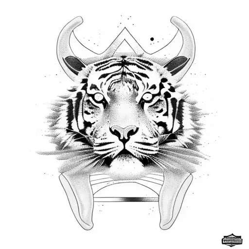 A boxing glove morphing into a fierce tiger, symbolizing strength and power tattoo design idea