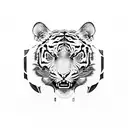 A boxing glove morphing into a fierce tiger, symbolizing strength and power tattoo design idea