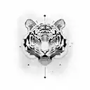 A boxing glove morphing into a fierce tiger, symbolizing strength and power tattoo design idea