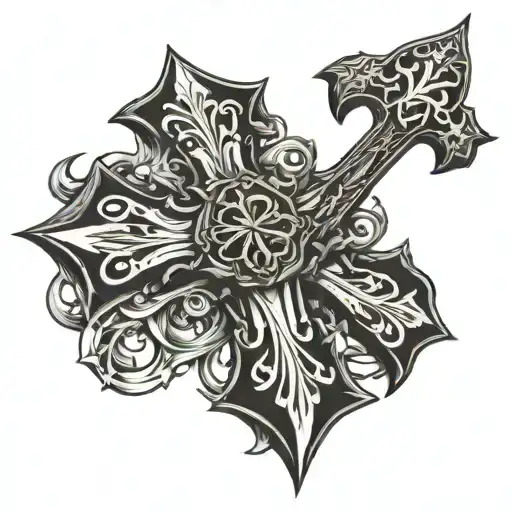 gothic cross tattoo tattoo design idea