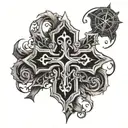 gothic cross tattoo tattoo design idea