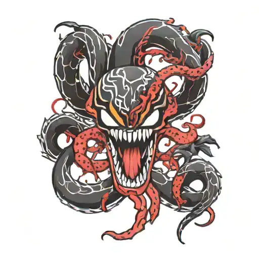 bandana wrist venom carnage tattoo design idea