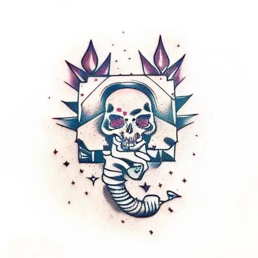 porta aberta como uma passagem par aum lugar de conhecimento tattoo design idea