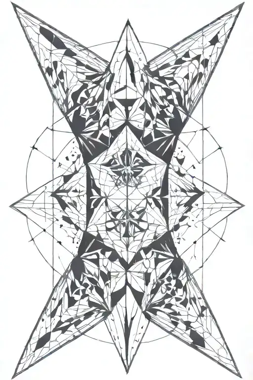 Create a tattoo design in the style of lines or geometry that incorporates the ideas of space, eternity, and philosophy. tattoo design idea