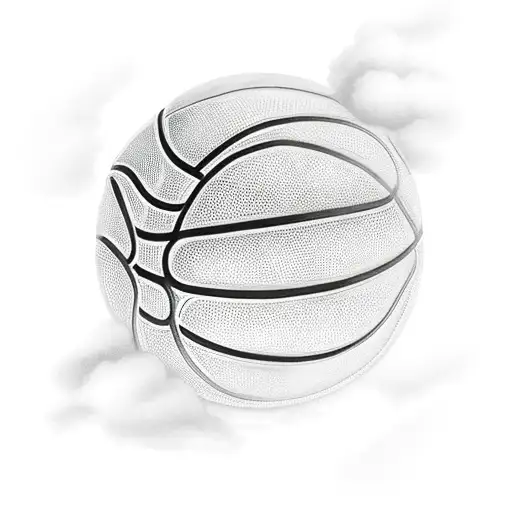 basketball tattoos with clouds