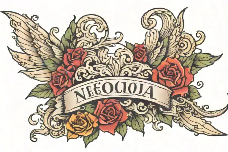 last name tattoo design idea