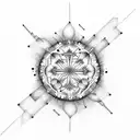 A mesmerizing dotwork tattoo of a chemical reaction, with elements merging and transforming into different compounds. tattoo design idea